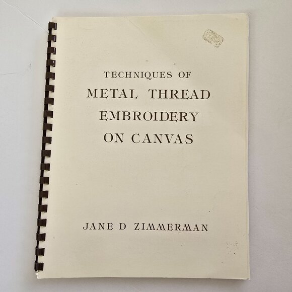 Techniques Of Metal Thread Embroidery On Canvas By Jane D. Zimmerman Signed - Picture 4 of 10